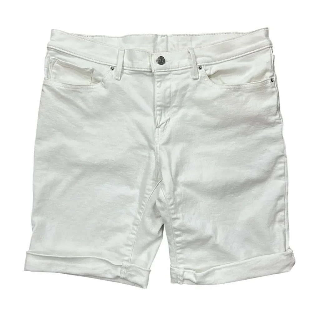 Levi’s White Jean Shorts